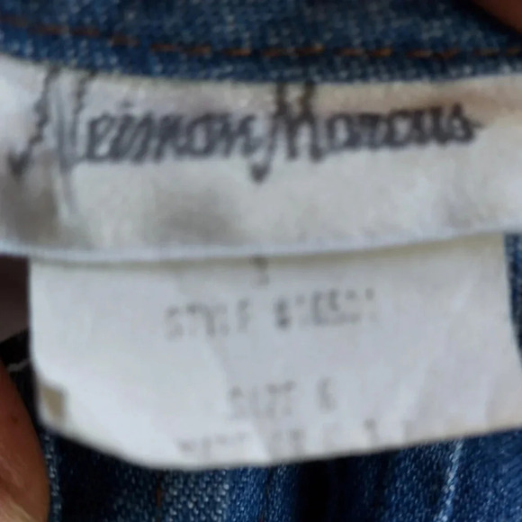 Neiman Marcus Denim Maxi Dress Size 6 - Picture 8 of 11